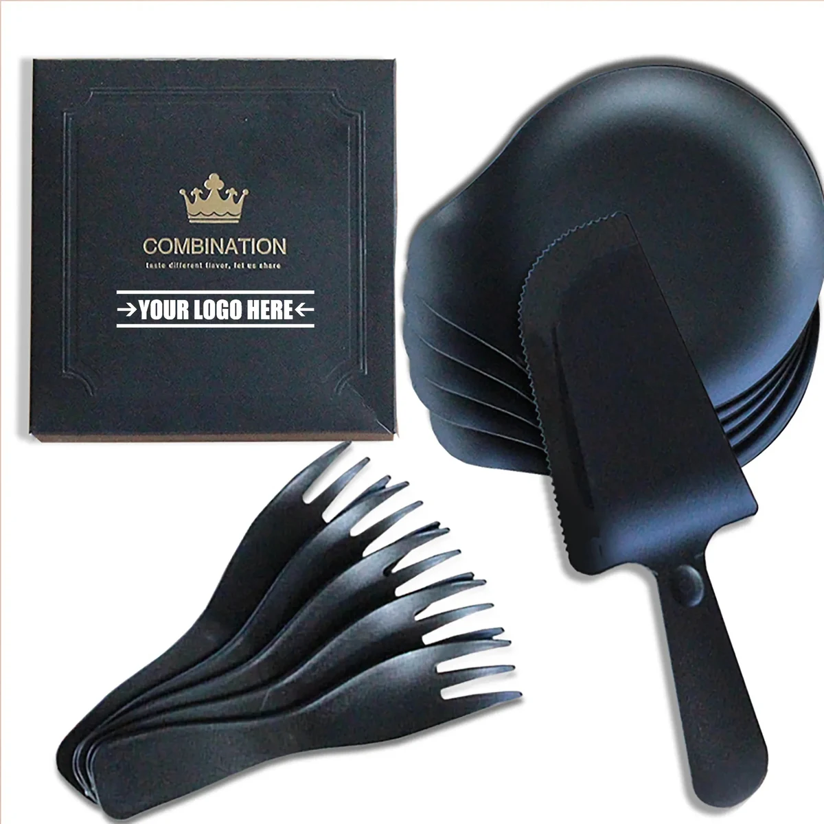 Disposable Plastic Cake Cutlery Set 1