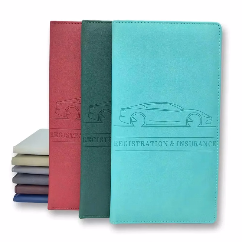 Leather Car Registration And Insurance Holder