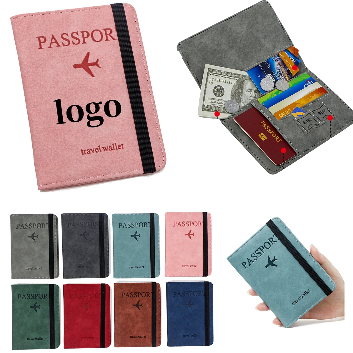 PU Leather RFID Blocking Passport Holder 1