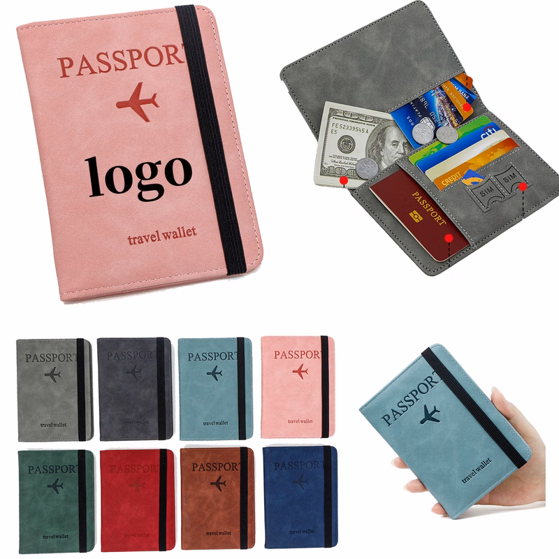 PU Leather RFID Blocking Passport Holder