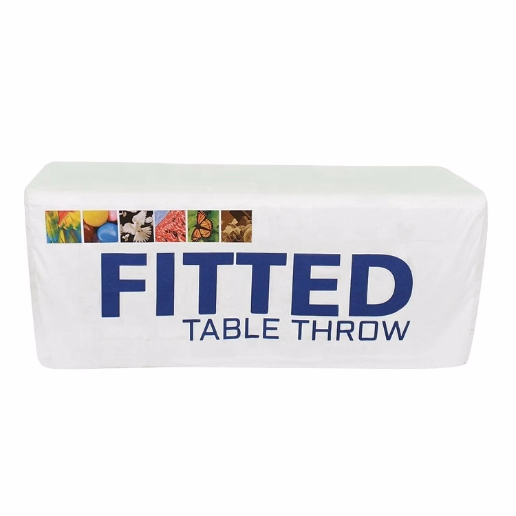 6' Fitted Table Throw with Full Color Sublimation Print