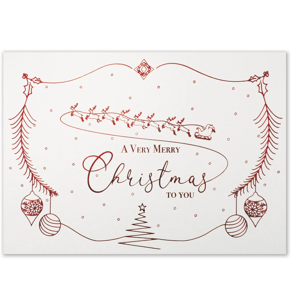 Premium Sleigh Ride Holiday Greeting Card 1