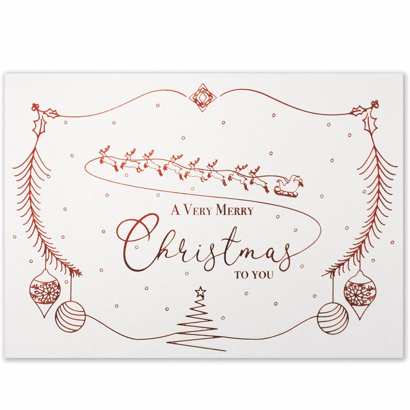 Premium Sleigh Ride Holiday Greeting Card
