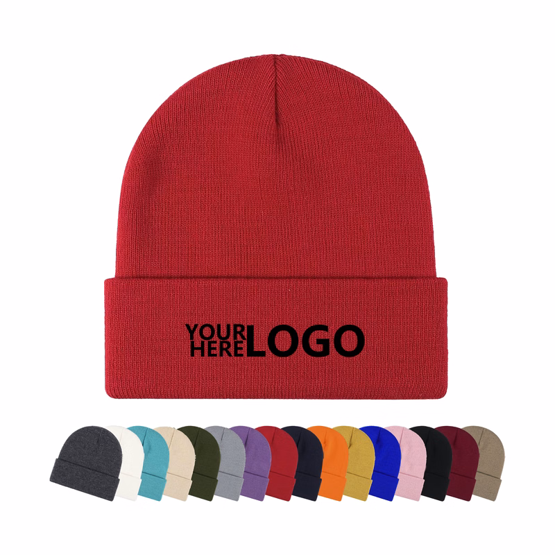 Embroidered Acrylic Knit Cap