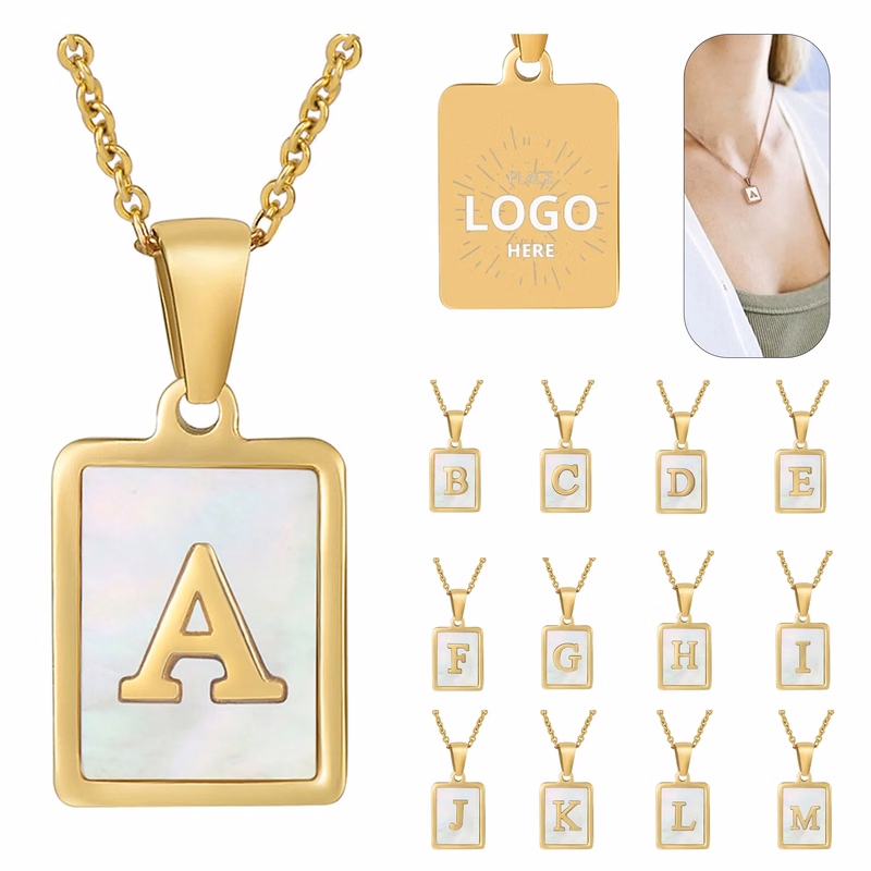 Stainless Steel Alphabet Necklace