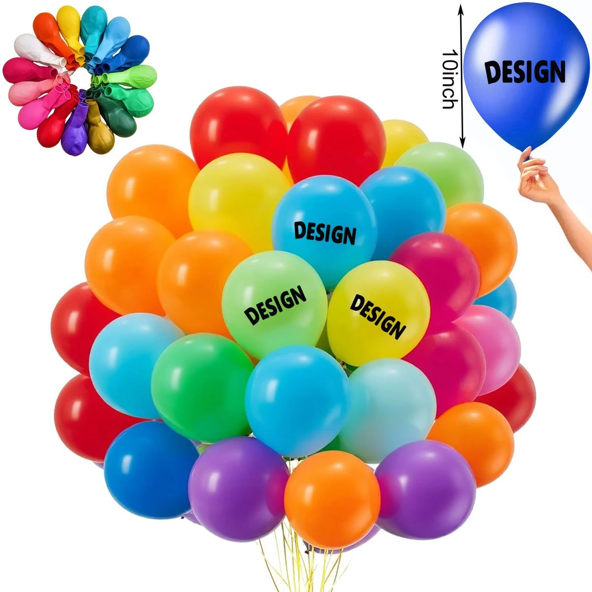 MOQ100 Colorful Eco Latex Balloons 1