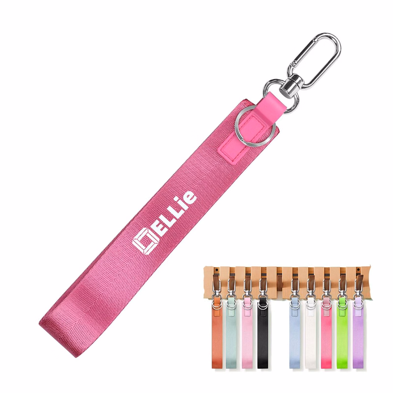 Short Polyester Wrist Strap Key Chain