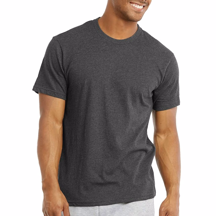 Men's Crew Neck T-Shirts - X-Large Charcoal Gray