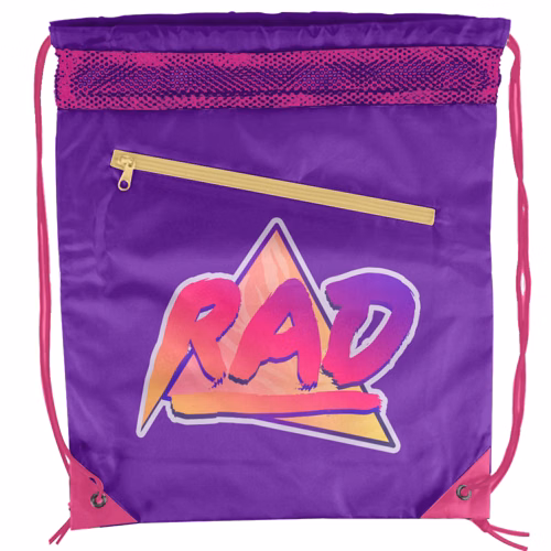 Sublimation Mesh-Top Polyester Drawstring Bag w/ Slant-Zip