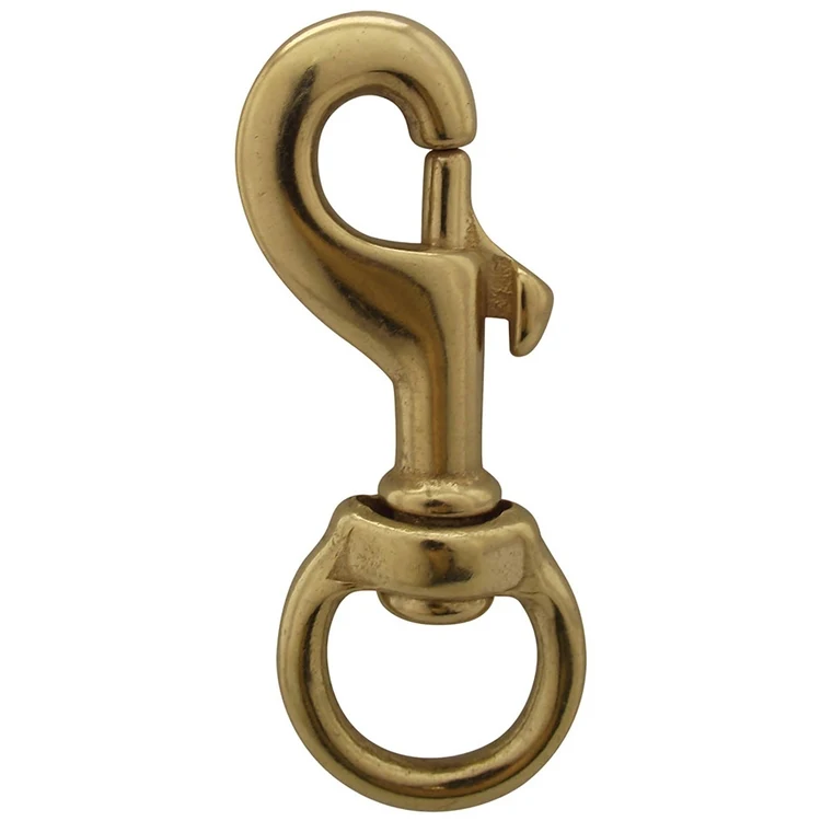4 3/4" Solid Brass Swivel Snap Hook 1