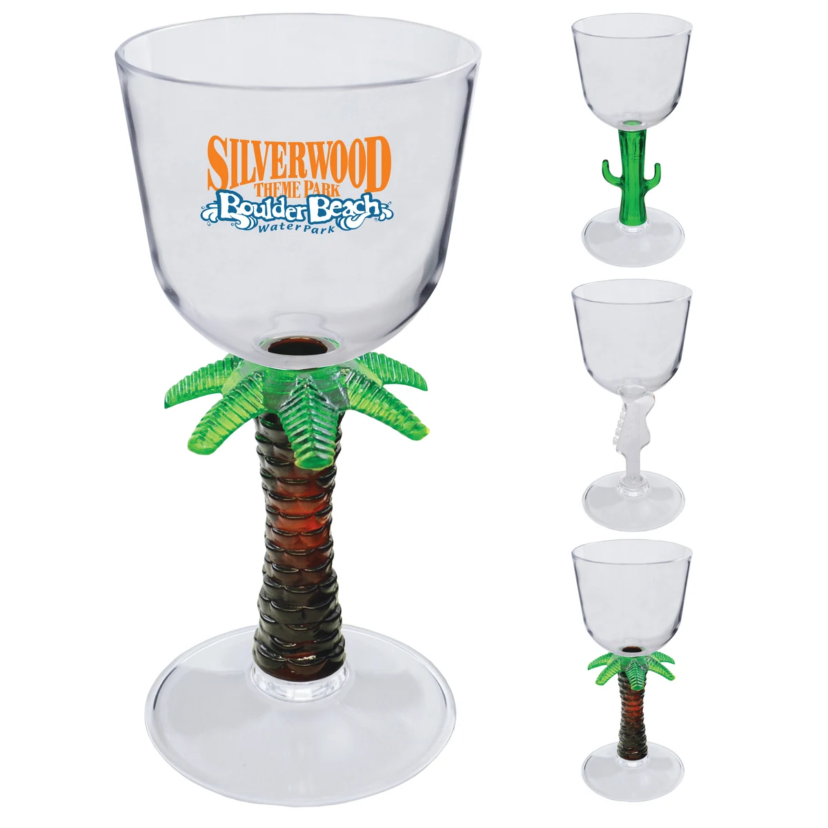 7oz Novelty Stem Plastic Wine Glass 1