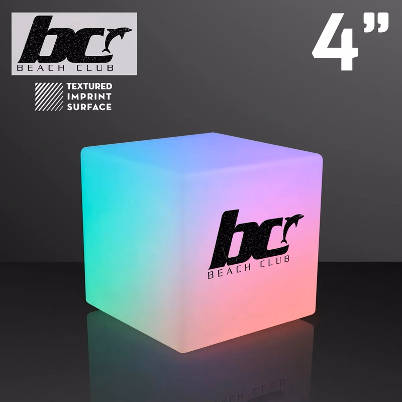4 x 4" Deluxe Deco Cube Light with Remote Control