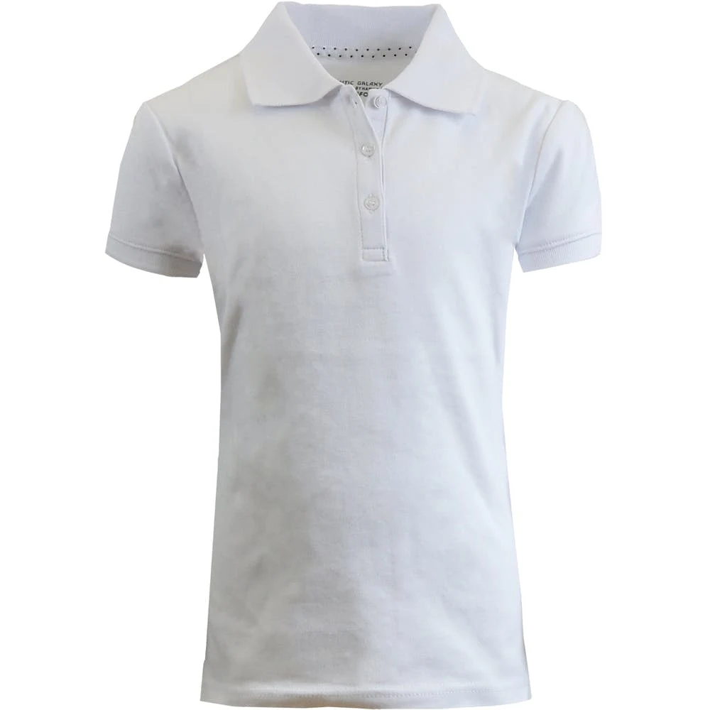 Girls' School Uniform Polo Shirts - White Short Sleeve Size 12 1