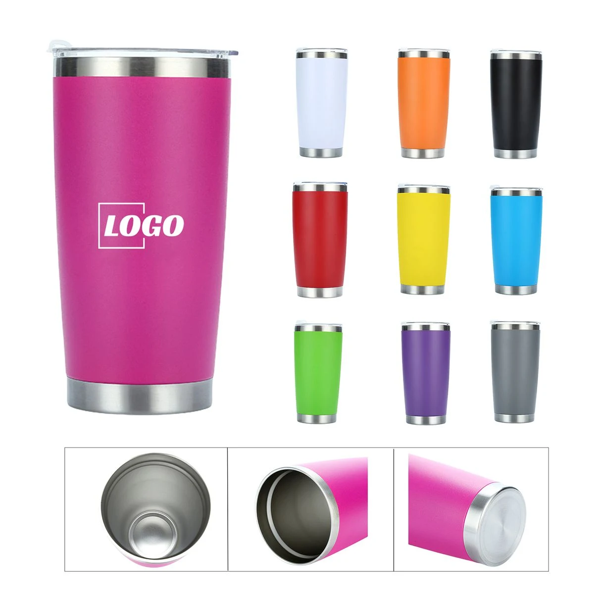 20 Oz Vacuum Insulated Car Cup 1