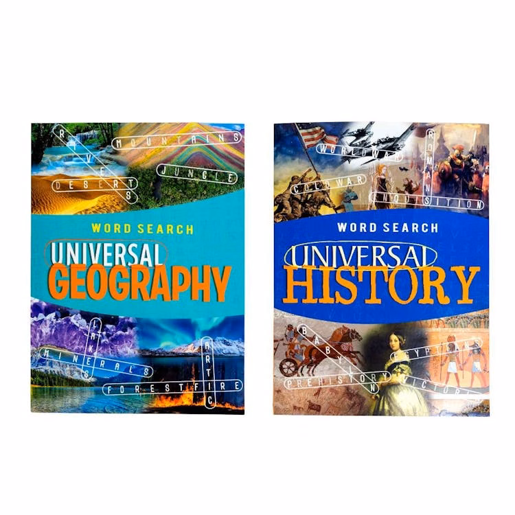 Geography and History Word Find Puzzles - Assorted Two Titles