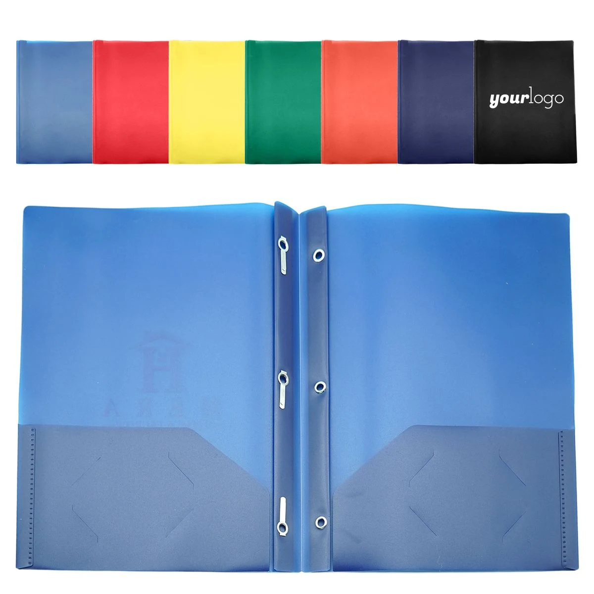 Durable Plastic Document Folder with Prong Fasteners 1