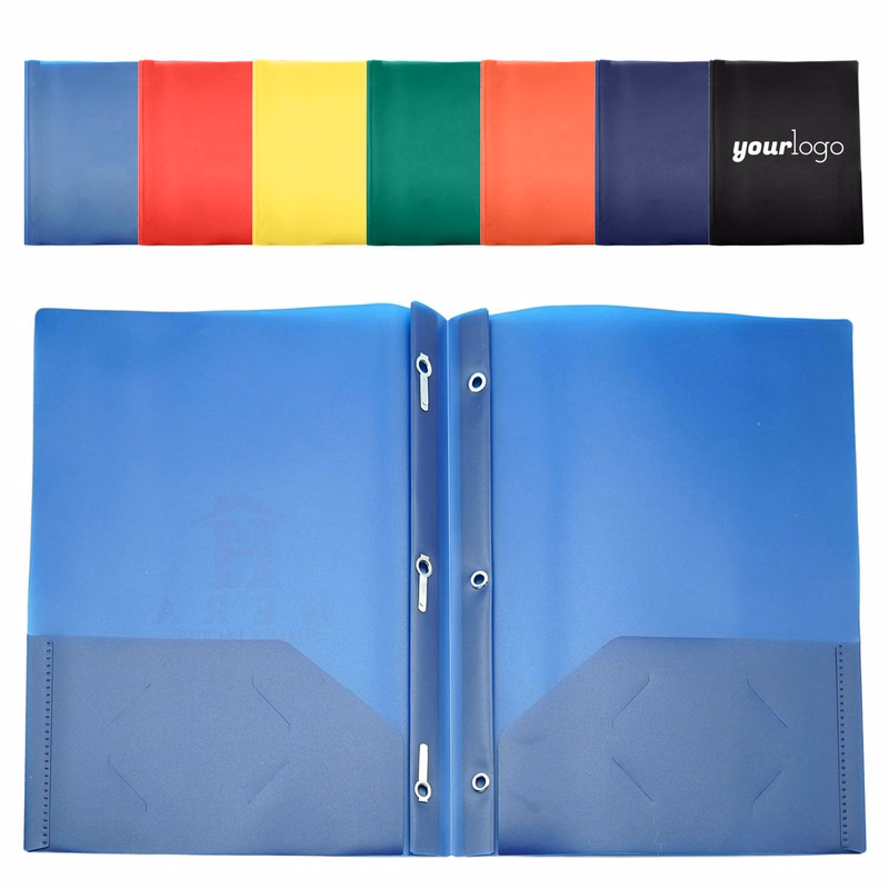 Durable Plastic Document Folder with Prong Fasteners