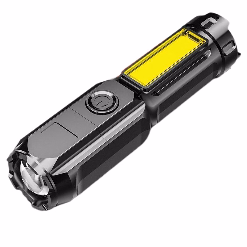 Rechargeable Zoomable LED COB Flashlight
