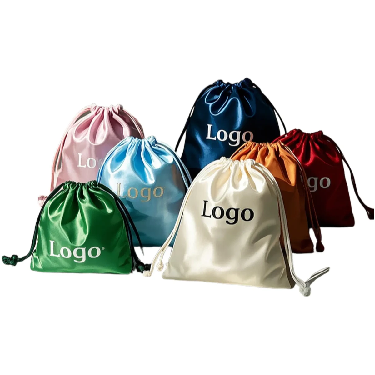 Custom satin drawstring jewelry bag 1