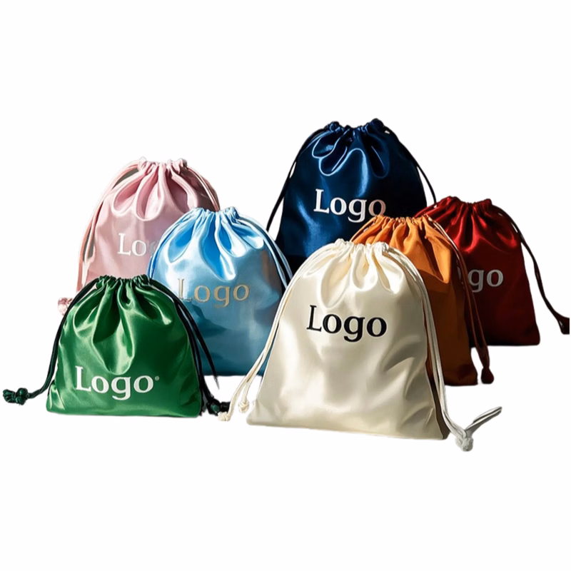 Custom satin drawstring jewelry bag