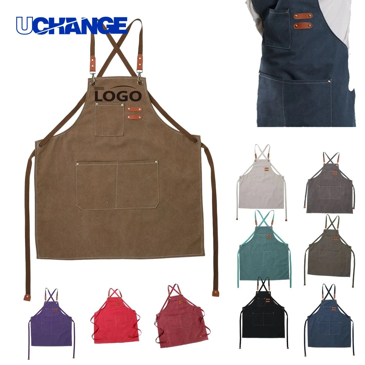 Canvas Apron with Adjustable Straps 1