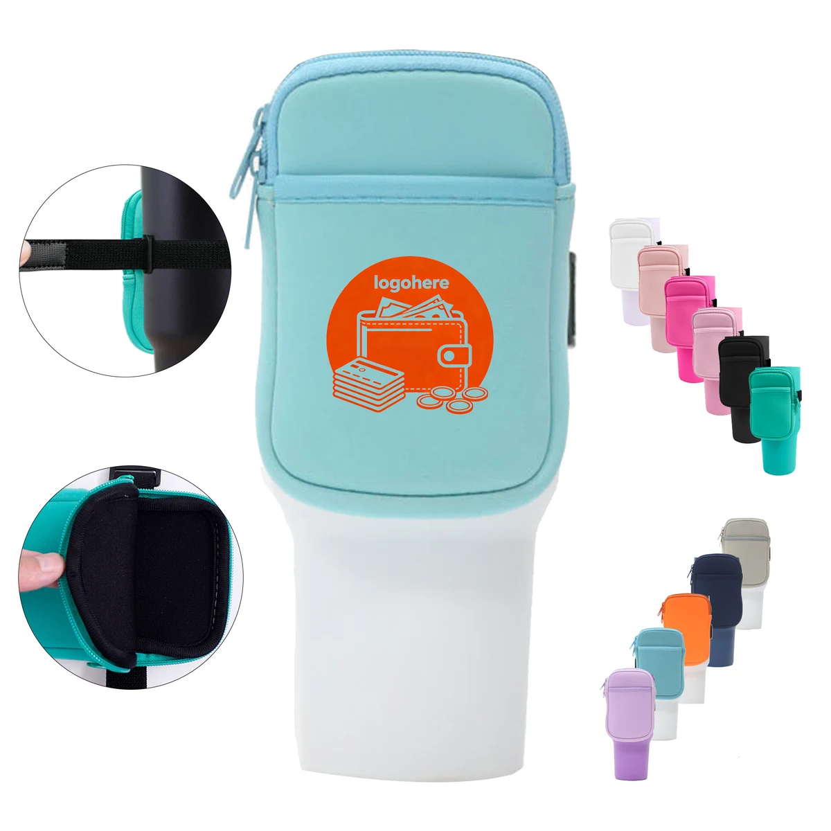 Personalized 2 Pockets Drink Sleeve for 40oz Tumblers 1