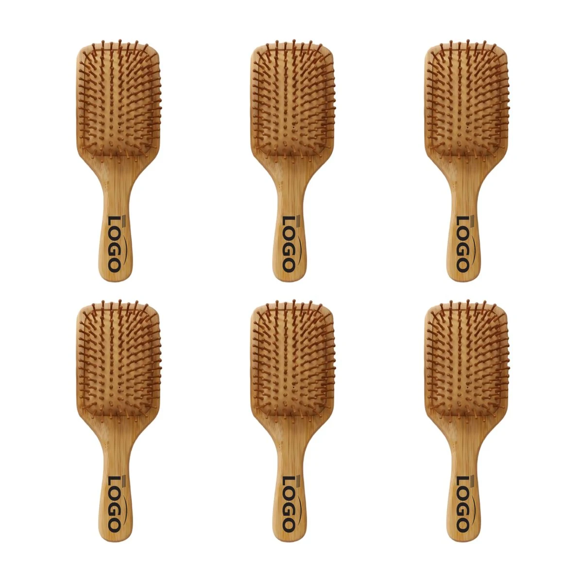 Natural Paddle Custom Logo Hairbrush 1