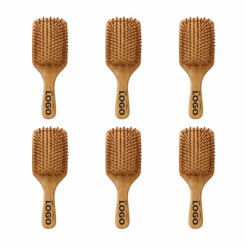 Natural Paddle Custom Logo Hairbrush