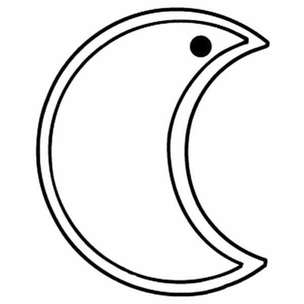 Half Moon Key Tag - Spot Color