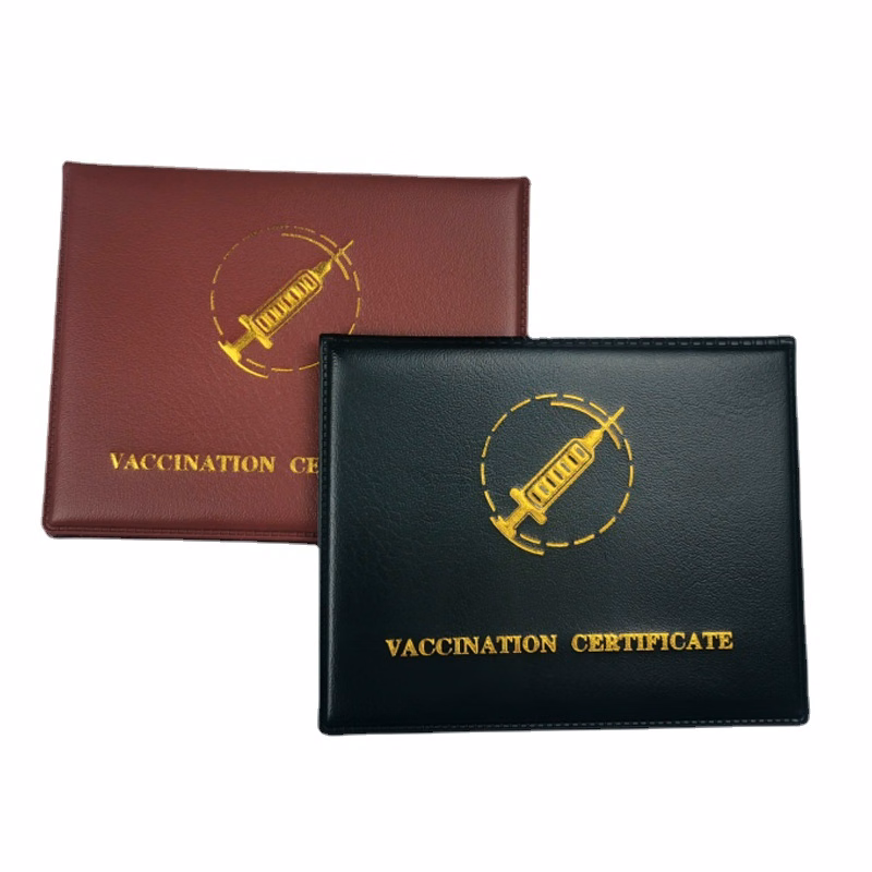 CDC PU Leather Vaccine Card Holder