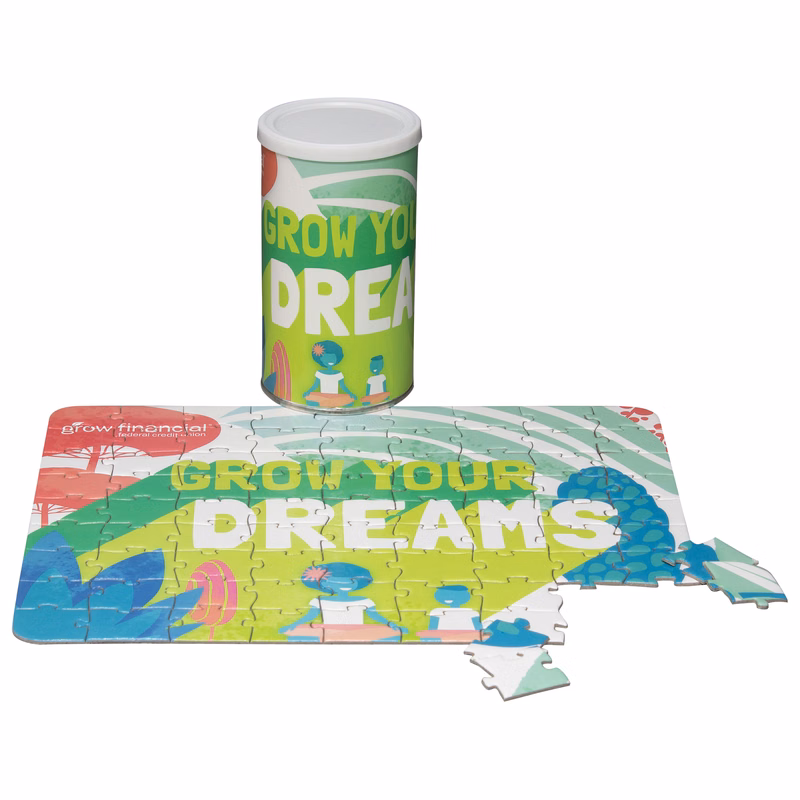 81 Pieces -8 1/4" x 10 1/2" - Medium Puzzle in a Can