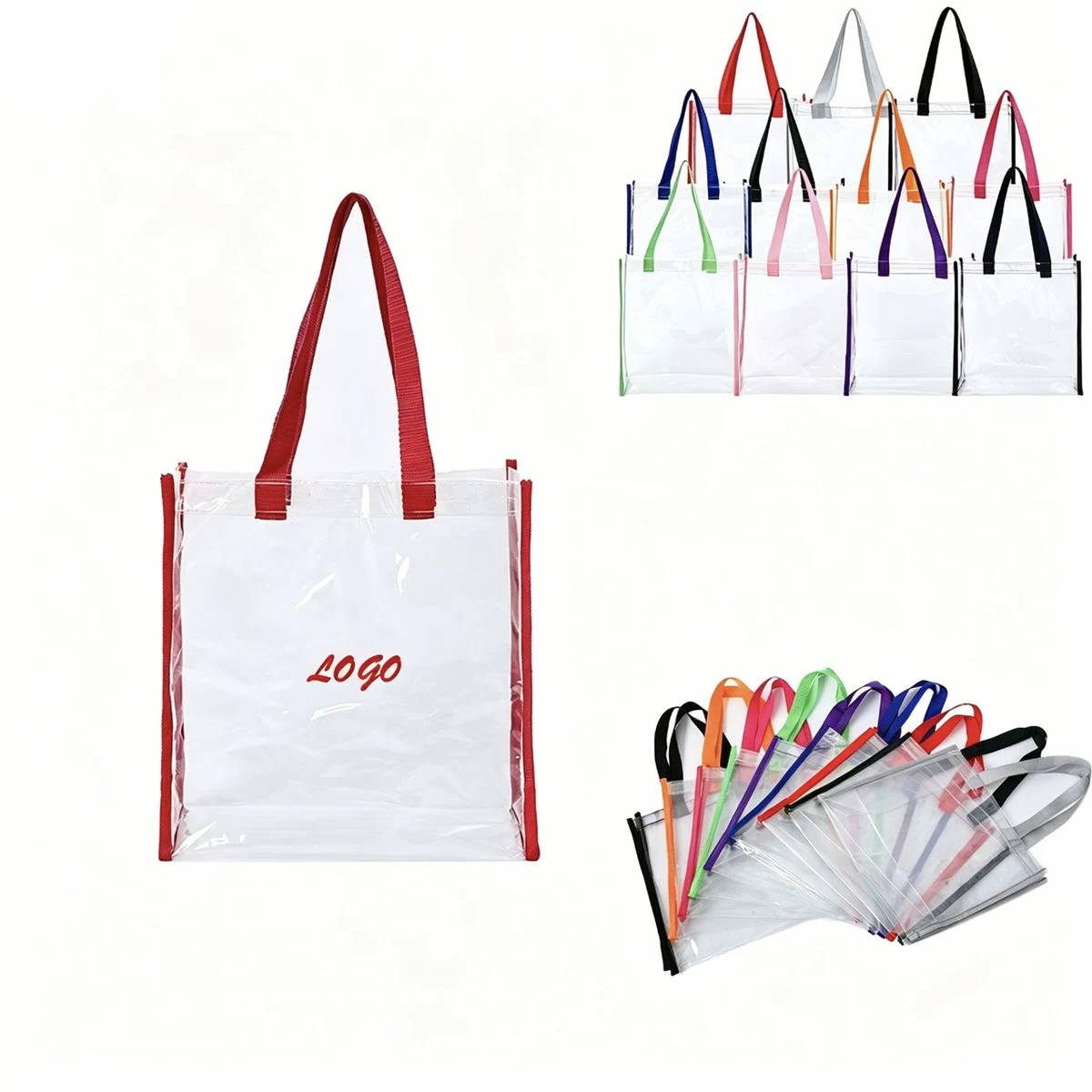 Reusable Clear PVC Hand Tote Bag 1