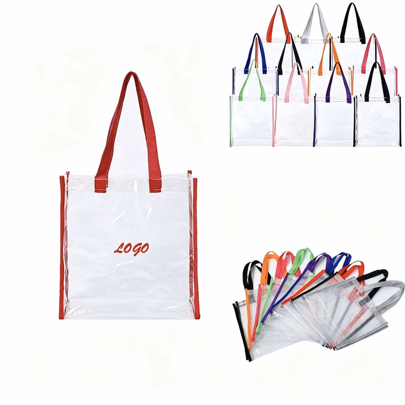 Reusable Clear PVC Hand Tote Bag