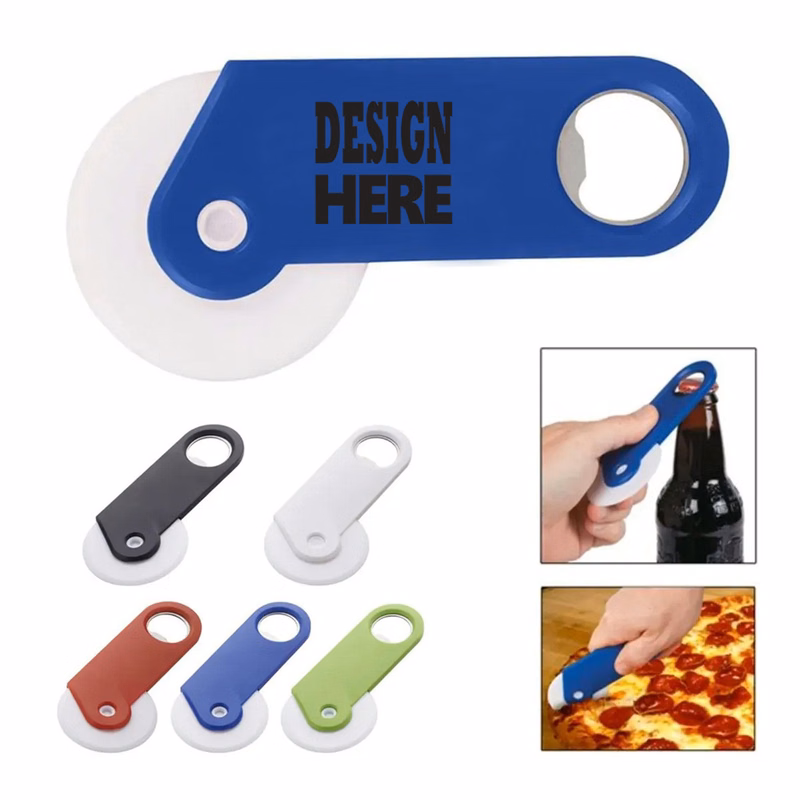 Round Bottle Opener With Pizza Cutter Tool
