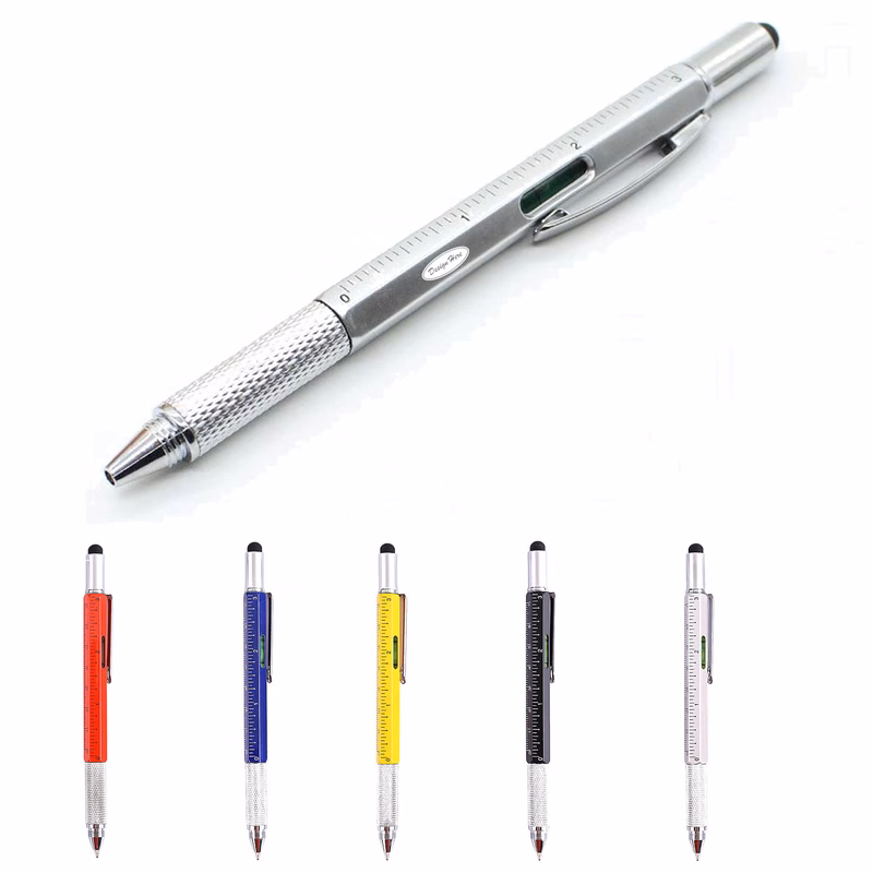 Durable Metal Screwdriver Pen with Level & Touchscreen Functions