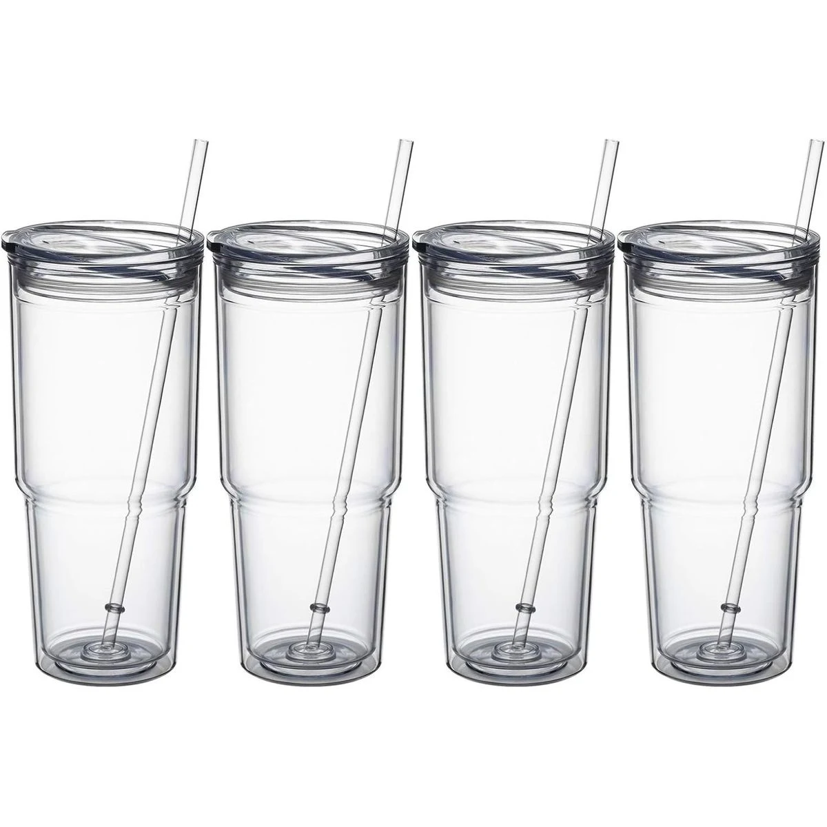 30oz Classic Insulated Tumblers,Double Wall Acrylic Tumbler with LidReusable Plastic Insulated 1