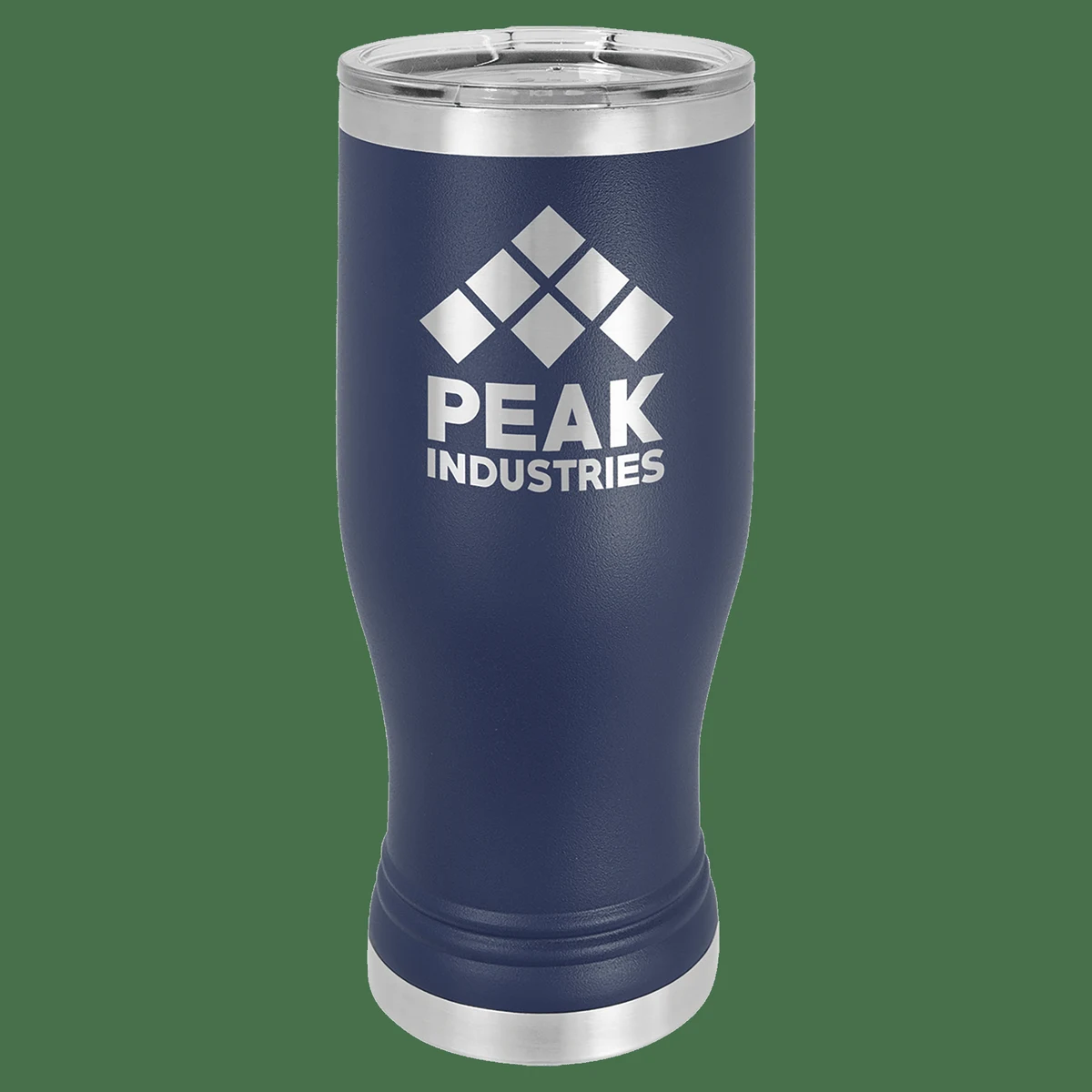 20 oz. Navy Blue Laser Engraved Polar Camel Pilsner Tumbler w/Clear Lid 1