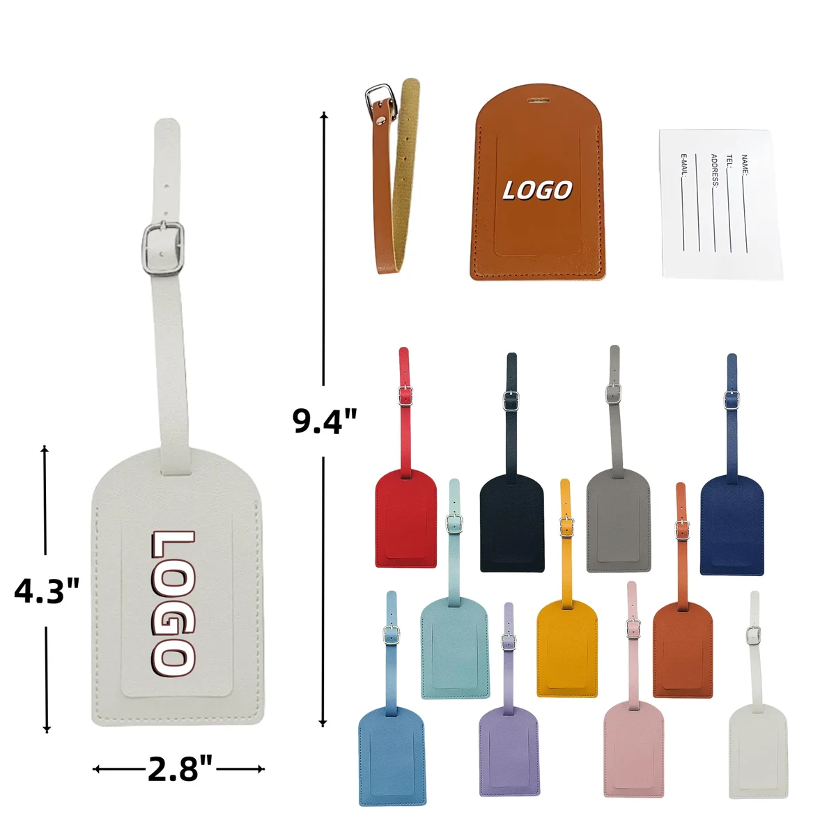 PU Thickened Vertical Flip Cover Boarding Pass Luggage Tag 1