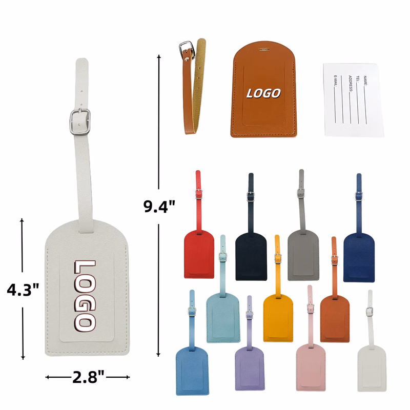 PU Thickened Vertical Flip Cover Boarding Pass Luggage Tag