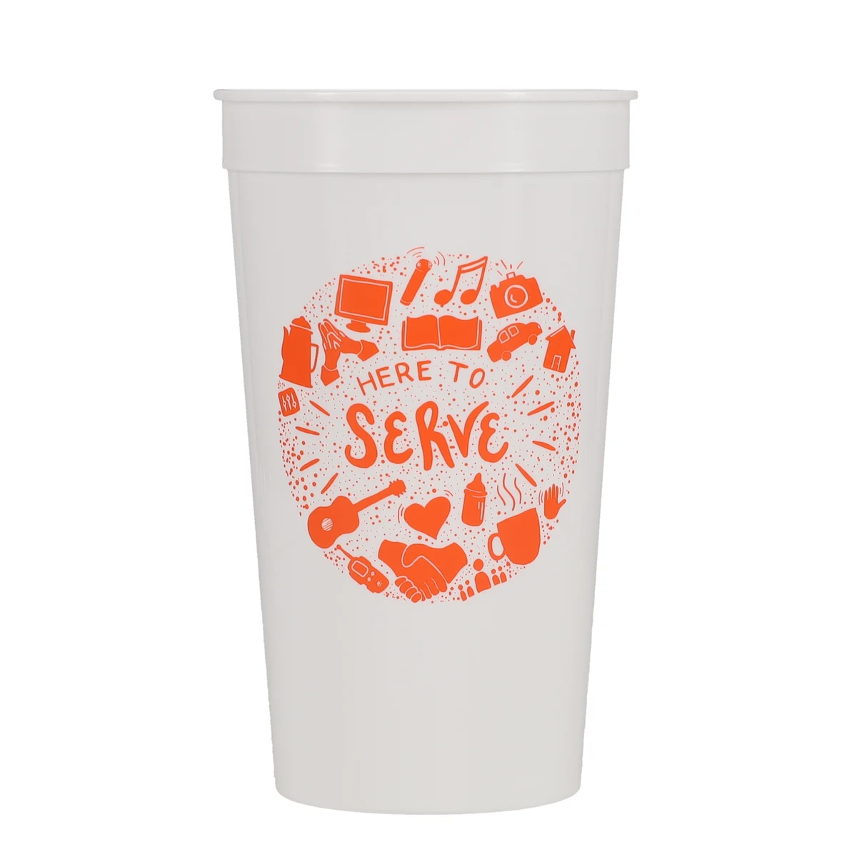 32 oz Stadium Cup Smooth White Tradition Print 1