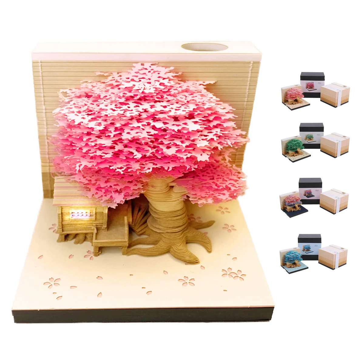 Memo Pad 3D Non-Sticky Paper Notes with Light 1