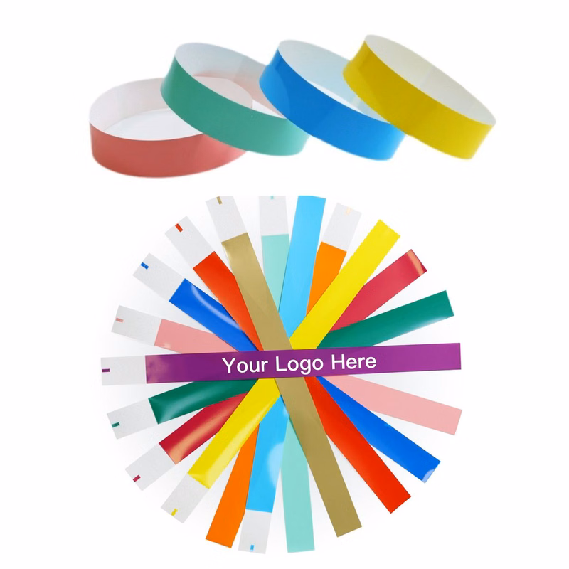Custom 10 Inch Tyvek Wristbands with Tamper Evident Adhesive