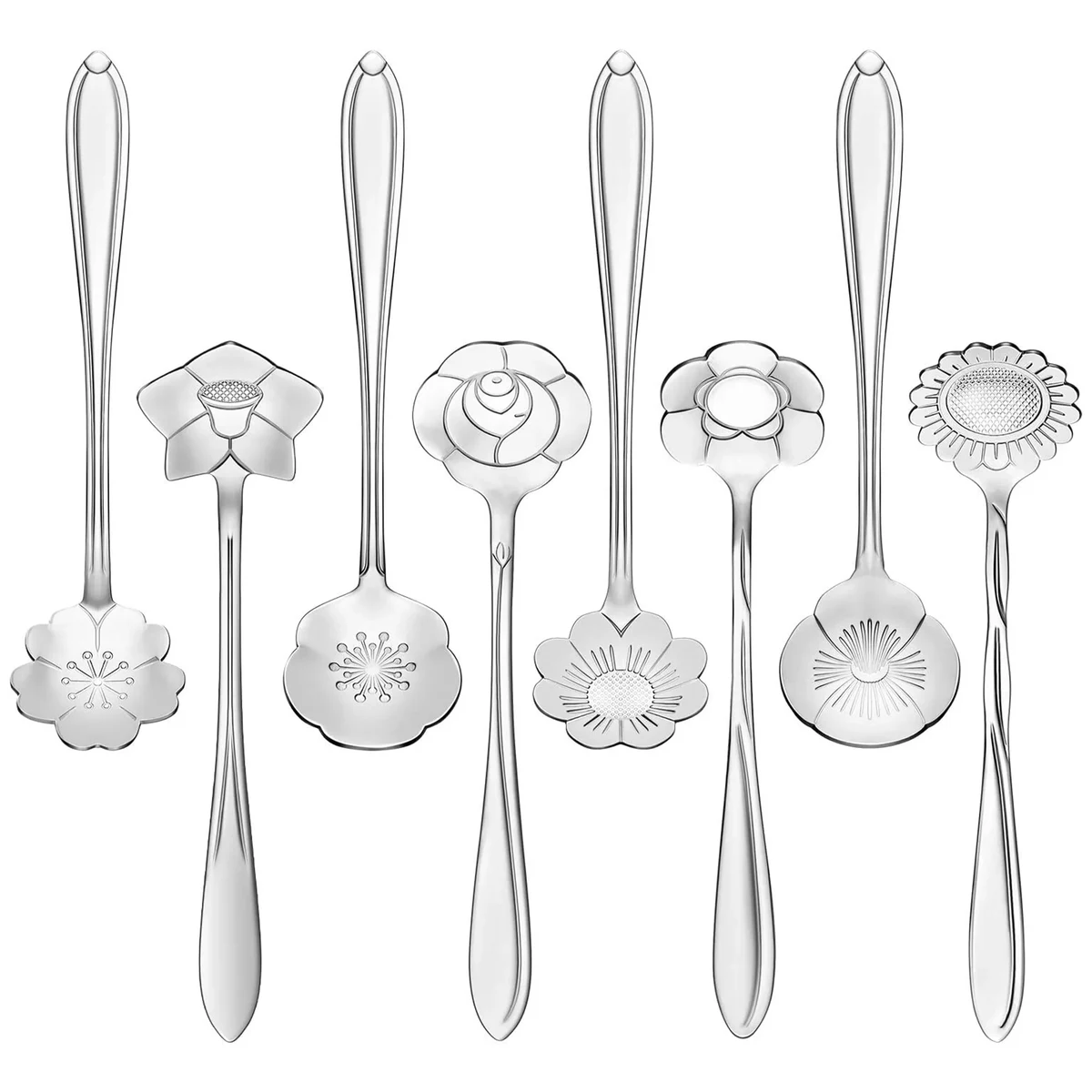 Creative Flower Shape Stainless Steel Tea Coffee Spoon 1