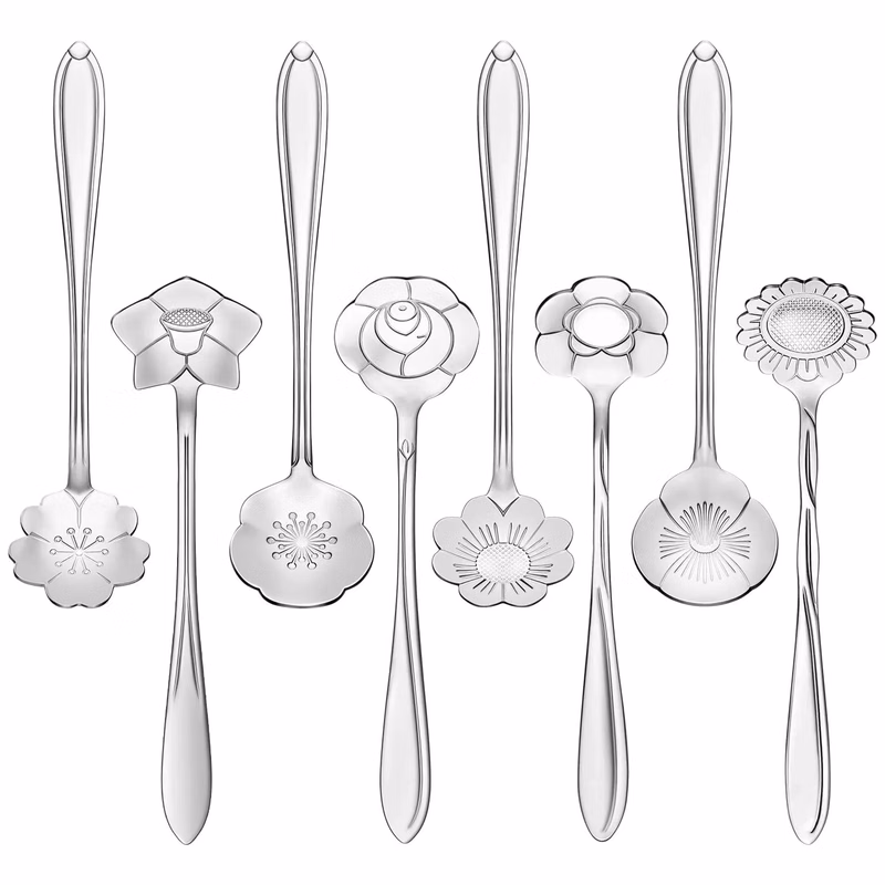 Creative Flower Shape Stainless Steel Tea Coffee Spoon