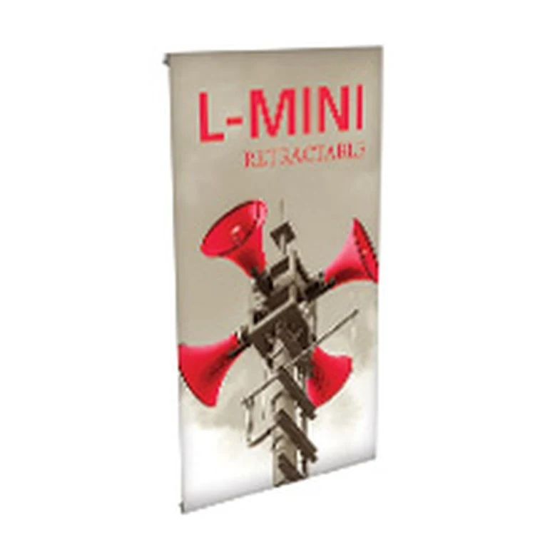 L Mini Spring Back Tabletop Banner Stand 1