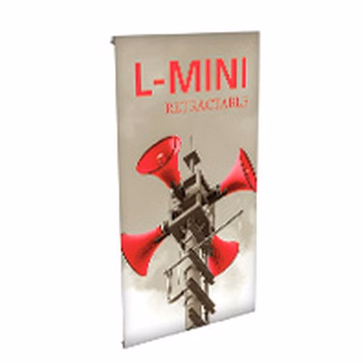 L Mini Spring Back Tabletop Banner Stand