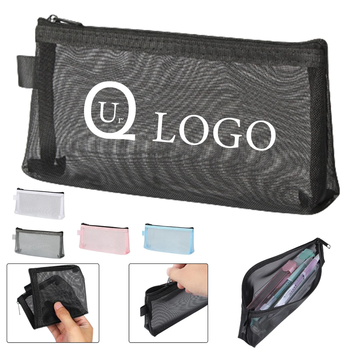 8.27X1.57X3.94 Inch Zipper Pocket Pencil Pouch 1