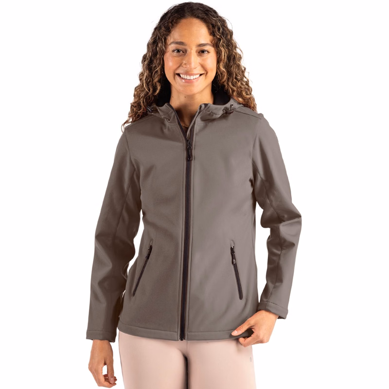 Clique Tempo Recycled Stretch Softshell Womens Full Zip Hooded Jacket