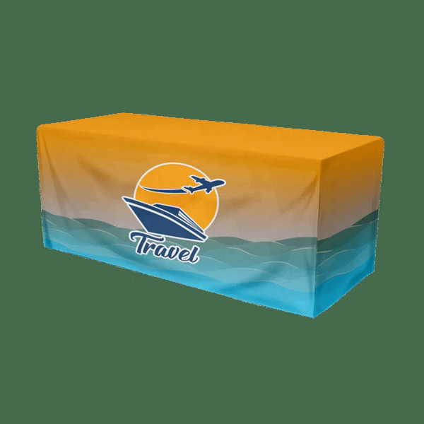 IMPORT 8' Fitted Open-Back Full-Color Table Throw