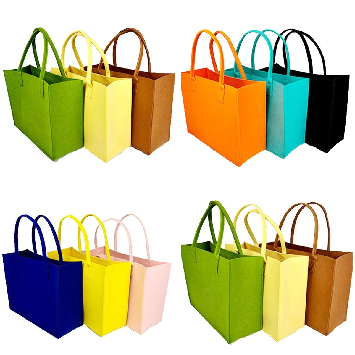 Handles Grocery Tote Shopping Felt Bags 1